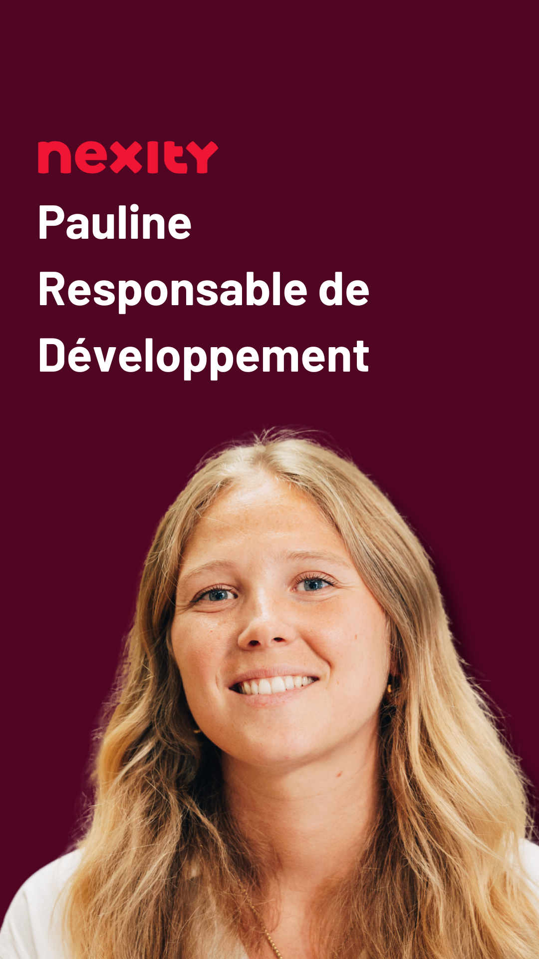 Portrait de Pauline Responsable Développement chez Nexity